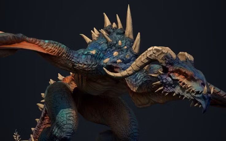 Xuất hiện trong Ragnarok. Trong ngày tận thế, Nidhogg bay ra từ lòng đất, mang theo người chết chiến đấu cùng thế lực bóng tối. Ảnh: Pinterest.