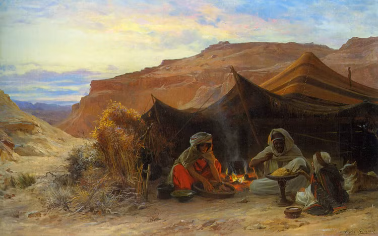 Nổi tiếng với lòng hiếu khách. Việc tiếp đãi khách lạ được người Bedouin xem là nghĩa vụ danh dự. Ảnh: Pinterest.