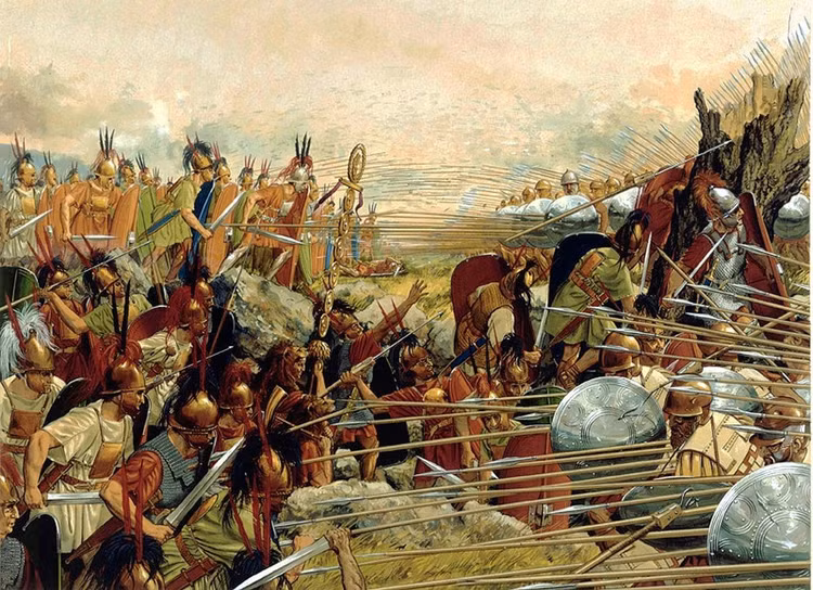 Quân Gaul có số lượng vượt trội. Khoảng 80.000 quân trong thành và hơn 200.000 quân cứu viện, đối đầu với chỉ khoảng 60.000 binh sĩ La Mã. Ảnh: Pinterest.