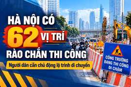 [INFOGRAPHIC] Hà Nội có 62 vị trí rào chắn thi công, người dân lưu ý lộ trình