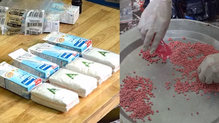 Ngụy trang 30.000 viên ma túy trong thùng sữa đưa đi tiêu thụ - Hình 2 Nguy trang 30.000 vien ma tuy trong thung sua dua di tieu thu-Hinh-2