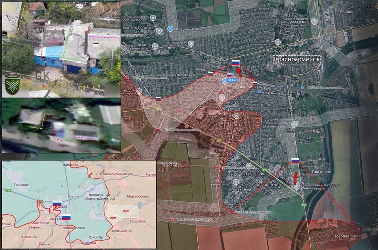 Selon la chaîne Anna News, les troupes de choc du Groupe central des forces de la RFAF ont percé le système de défense dans le centre de Pokrovsk, repoussé les troupes ukrainiennes loin du sud des voies ferrées et capturé une partie de la rue Olshansky. 6-4594.jpg