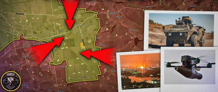 Selon le ZOV Military, la situation à Pokrovsk s'est soudainement dégradée le 23 octobre pour les FAU, les FAU occupant plus de 80 % de la ville. Bien que les FAU aient apparemment commencé à se retirer, des troupes ukrainiennes sont toujours présentes à certains endroits. Certains combattants ukrainiens tentaient de se replier au nord de la voie ferrée dans la matinée, tandis que d'autres se rendaient. 12-9835.jpg