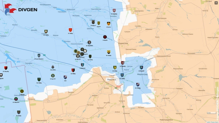 A oeste da cidade, as Forças Armadas Reais da Rússia (RFAF) haviam cruzado a linha férrea e se dirigiam para a vila de Grichino, criando um cerco em pinça com apenas cerca de cinco quilômetros de distância entre si. Era improvável que as Forças Armadas da Rússia conseguissem manter Pokrovsk, e seu destino era apenas uma questão de tempo. 4.jpg
