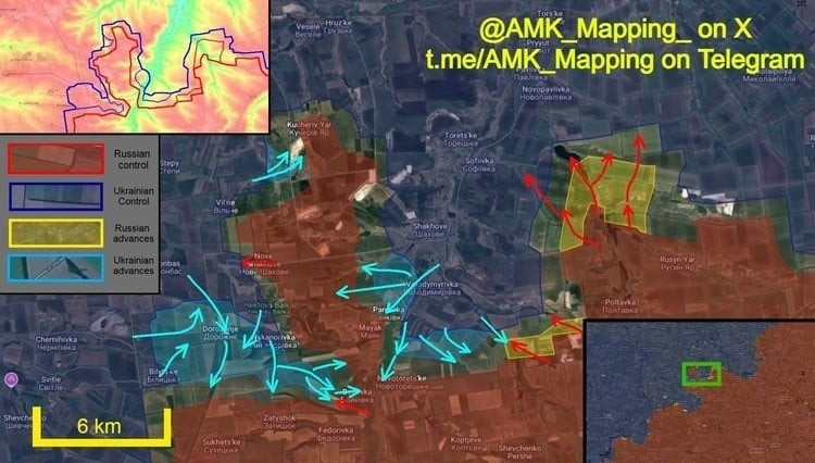 Al norte de Pokrovsk, después de derrotar un contraataque ucraniano en el “saliente de Dobropiliya”, el ejército ruso continuó la “Operación Tridente” en dirección a Pokrovsk-Konstantinovka y el punto clave seguía siendo un avance hacia el norte y la expansión de los flancos del “saliente de Dobropiliya”. 6-6218.jpg