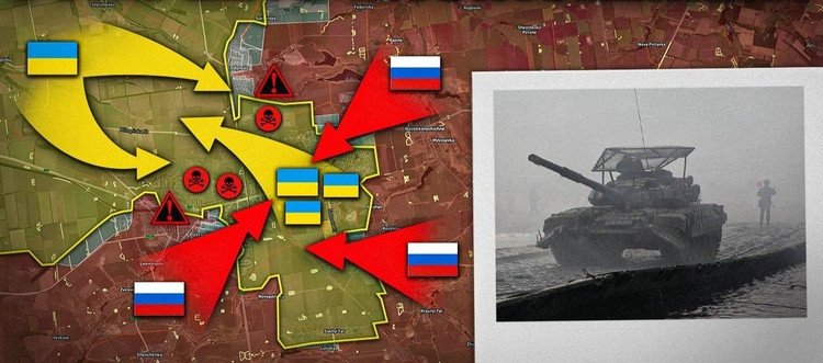 ទន្ទឹមនឹងនេះដែរ គេហទំព័រត្រួតពិនិត្យយោធារុស្ស៊ីបានរាយការណ៍ថា នៅថ្ងៃទី 27 ខែតុលា ប្រធានាធិបតីរុស្ស៊ីលោក ពូទីន បានប្រកាសថា ទាហានអ៊ុយក្រែនរហូតដល់ 5,000 នាក់ត្រូវបានជាប់នៅក្នុងទីក្រុង ហើយថា AFU មិនមានវិធីដើម្បីយកមកវិញនូវទីតាំងដែលបាត់បង់នោះទេ។ ខណៈពេលដែលការផ្គត់ផ្គង់ភស្តុភារទៅកាន់ទីក្រុងត្រូវបានរារាំងដោយរុស្ស៊ី។ ទោះជាយ៉ាងណា ទីក្រុង Kiev បានបដិសេធព័ត៌មានខាងលើ។ (ប្រភពរូបថត៖ Military Review, Ukrinform, Readovka) ។ 16-1343.jpg