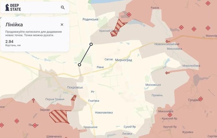 Rybar បានរាយការណ៍ថាតំបន់ពណ៌ប្រផេះនៅជុំវិញទីក្រុងបានពង្រីកយ៉ាងខ្លាំង; ប្រភពអ៊ុយក្រែនបាននិយាយថា ផ្លូវហាយវេ M-03 ពី Pavlohrad ទៅកាន់ទីក្រុងត្រូវបានបិទ ហើយការឡោមព័ទ្ធនឹងត្រូវបិទក្នុងពេលឆាប់ៗនេះ។ យោងទៅតាមផែនទីសង្រ្គាមរបស់រដ្ឋ Deep ដែលមិនបង្ហាញពីកំណែពេញលេញនៃព្រឹត្តិការណ៍នោះជាមូលដ្ឋានថាតើវាយ៉ាងម៉េច។ 2-3241.jpg