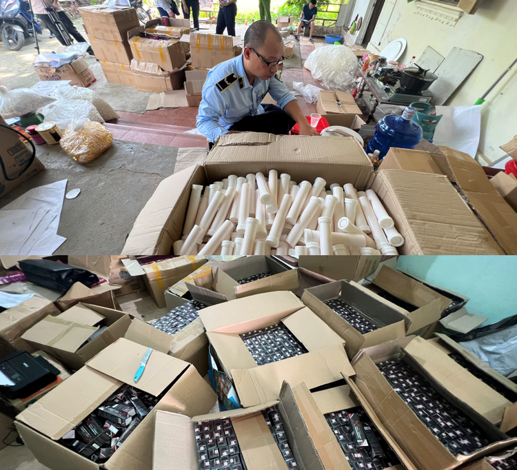 Đội Quản lý thị trường số 1, Cục Quản lý thị trường Hà Nội phối hợp với Công an huyện Chương Mỹ triệt phá cơ sở sản xuất thực phẩm chức năng giả