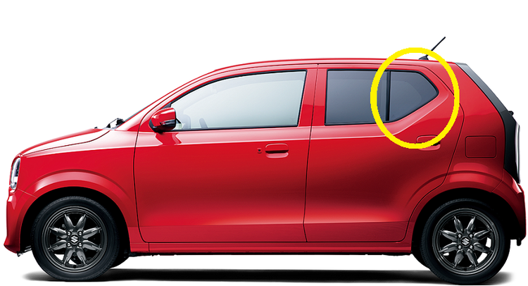 Khung cửa kính tam giác cố định phía sau hông xe ô tô. (Ảnh minh họa) Ảnh: internet.