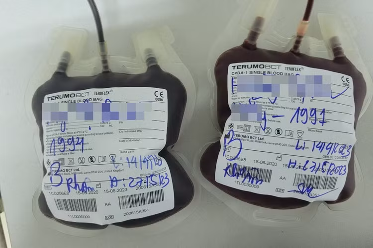 Các đơn vị máu hiếm được ví "quý như vàng". Ảnh: đại biểu nhân dân