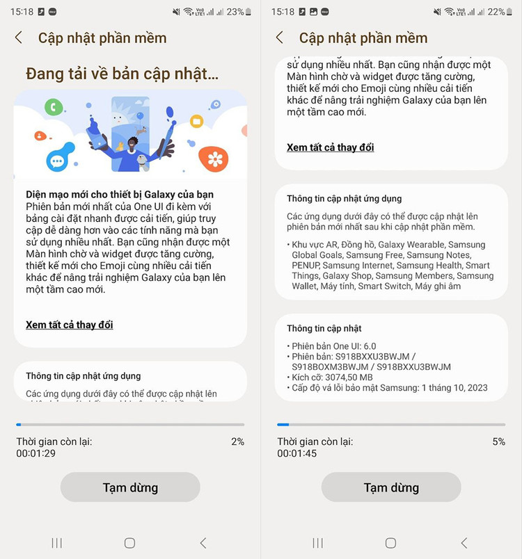 Samsung phát hành OneUI 6.0 cho dòng Galaxy S23.