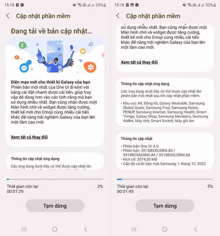 Samsung phát hành OneUI 6.0 cho dòng Galaxy S23.