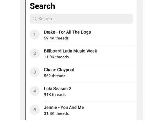 Mục Trending Topics sẽ được đặt ở trong mục Tìm kiếm, cho phép người dùng tìm kiếm các bài đăng đang HOT - Ảnh: willianmax