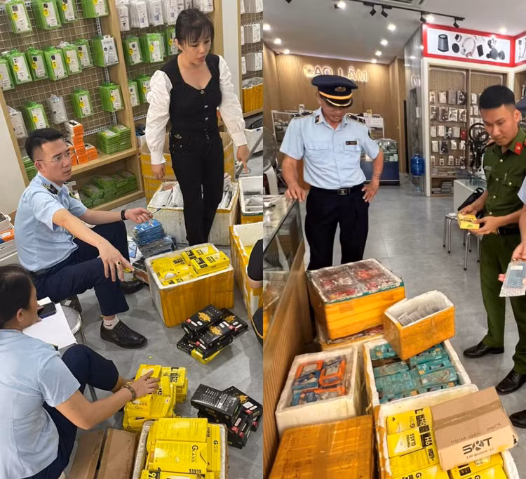 Kểm tra cửa hàng kinh doanh linh kiện, phụ kiện điện thoại của ông Nguyễn Xuân Lâm, P. Hưng Bình TP. Vinh (Nghệ An)