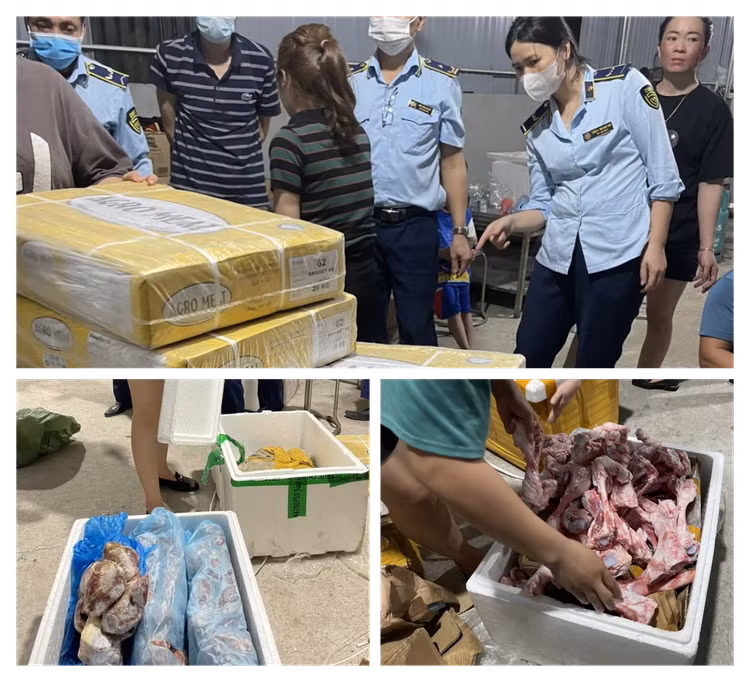 Lực lượng chức năng kiểm tra, thu giữ thực phẩm kém chất lượng