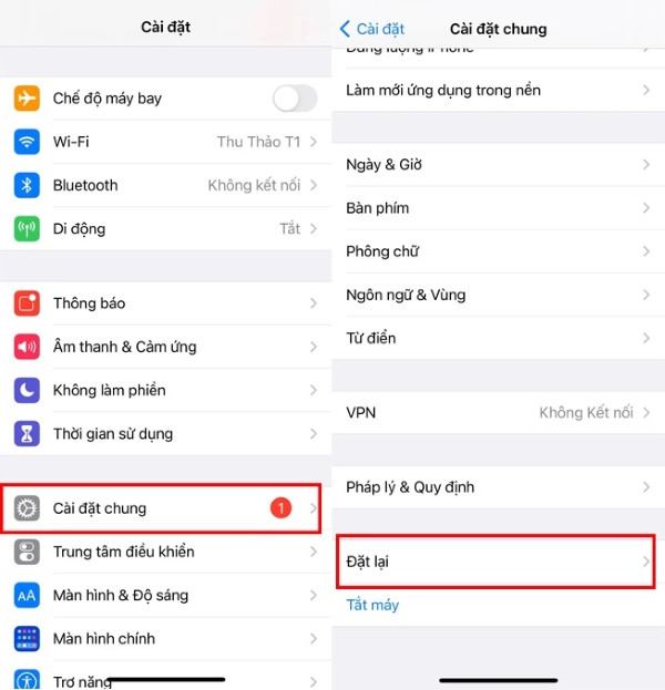 Chọn Đặt lại cài đặt mạng. Chọn Đặt lại cài đặt mạng.
