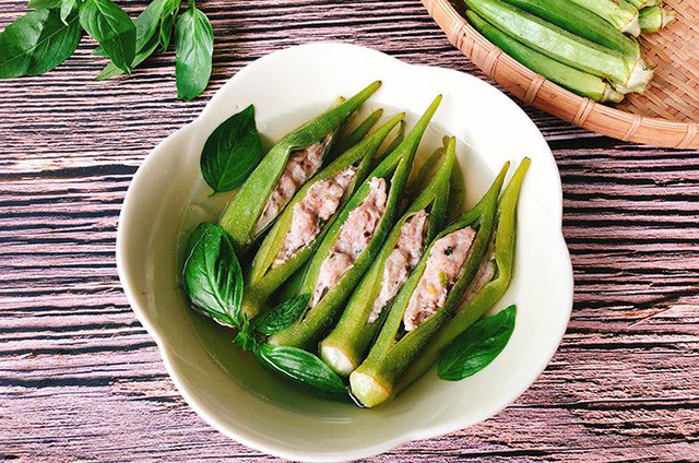 Đậu bắp tốt cho phụ nữ mang thai. - Ảnh:internet.