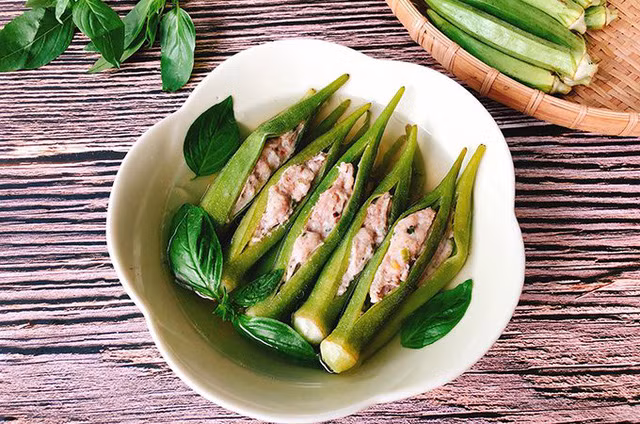 Đậu bắp tốt cho phụ nữ mang thai. - Ảnh:internet.