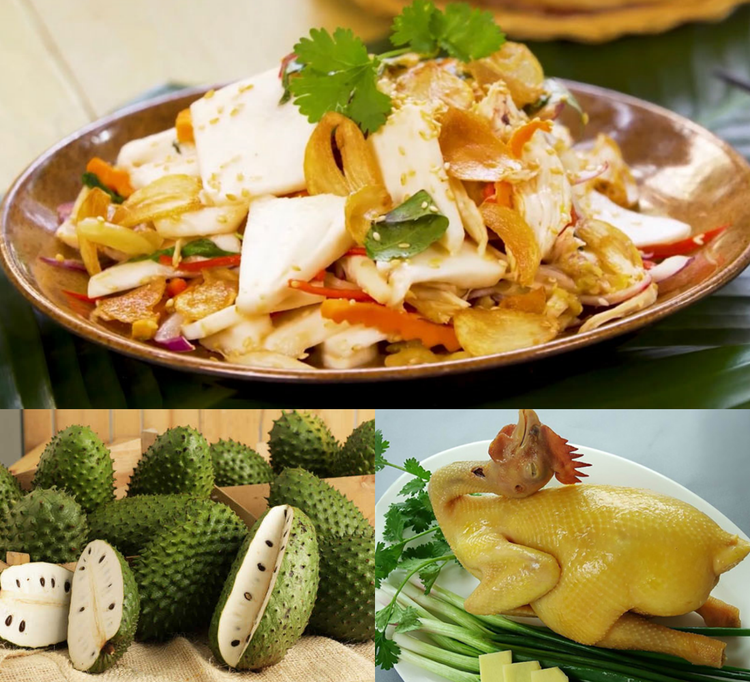 Món gỏi gà mãng cầu xiêm lạ miệng hấp dẫn,