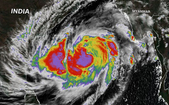 Hình ảnh bão Mocha Ảnh: CNN