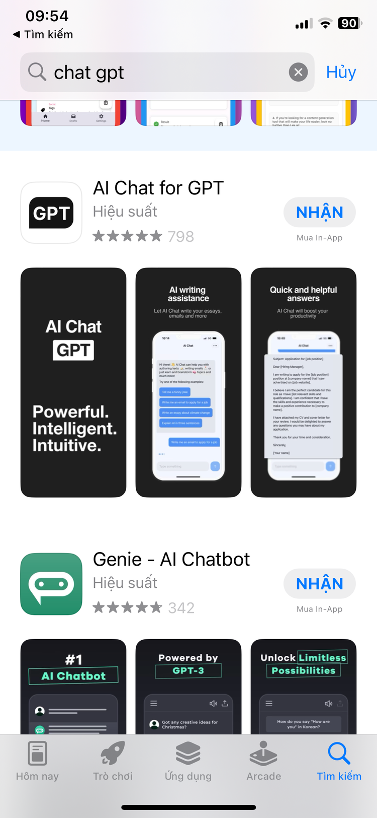 App ăn theo ChatGPT trên cửa hàng trên App Store - Ảnh chụp màn hình. App ăn theo ChatGPT trên cửa hàng trên App Store - Ảnh chụp màn hình.