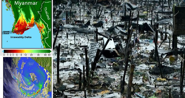 Bão Nargis ở Myanmar (20/5/2008).