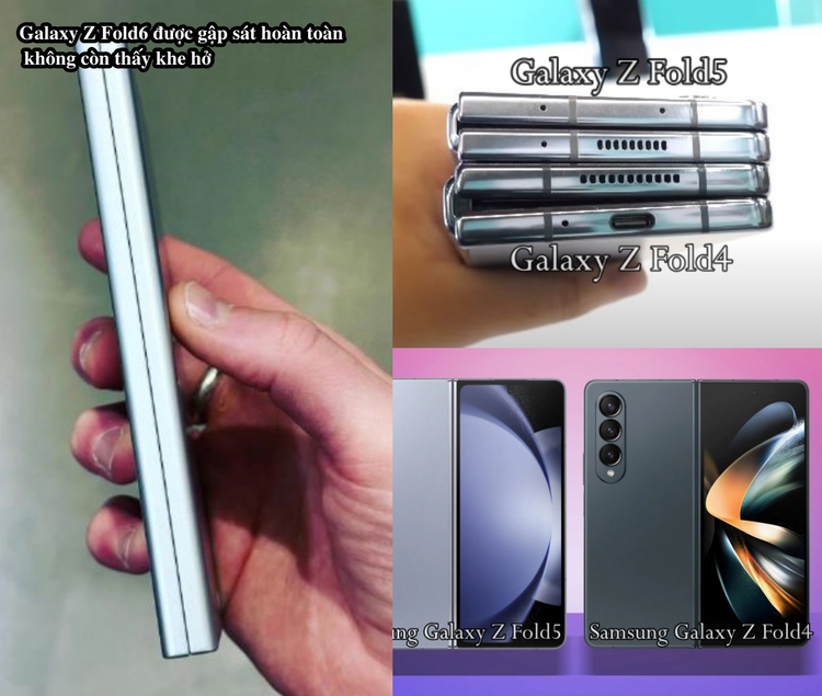 Galaxy Z Fold6 được gập sát hoàn toàn, không còn thấy khe hở (Ảnh: ASBYT).