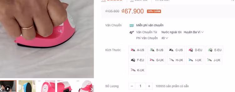 Bàn ủi mini giá chỉ 67.000 đồng.