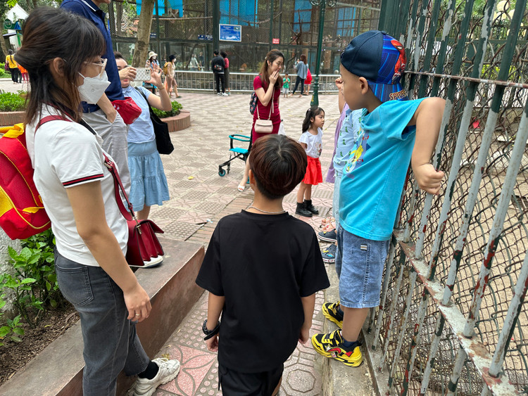 Người dân tập trung đông nhất là ở khu vực như chuồng hổ, chuồng voi, chuồng hươu, nai...