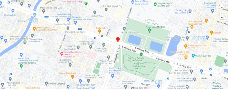 Vị trí nút giao Nguyễn Cơ Thạch-Hồ Tùng Mậu. Ảnh chụp màn hình - Nguồn: Google Maps