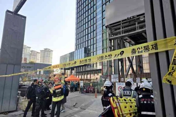 Tai nạn tại công trường xây dựng tàu điện ngầm ở thủ đô Seoul