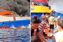 Toàn cảnh vụ cháy phà chở hàng trăm người ở Indonesia