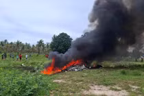 Hiện trường vụ rơi trực thăng ở Thái Lan khiến 3 người tử vong