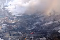 Hiện trường vụ cháy khu ổ chuột ở thủ đô Hàn Quốc