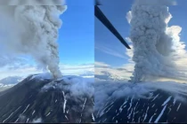 Khoảnh khắc núi lửa Nga lần đầu phun trào sau 600 năm