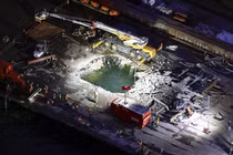 Hiện trường vụ sập giàn giáo ở Nhật Bản, 3 công nhân thiệt mạng