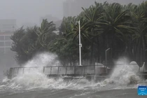 Hình ảnh bão Matmo đổ bộ vào Trung Quốc