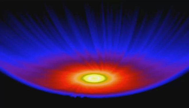 Hình ảnh về khí quyển tinh cầu của Moth mà các nhà thiên văn học mới chụp được. (Ảnh: NASA)