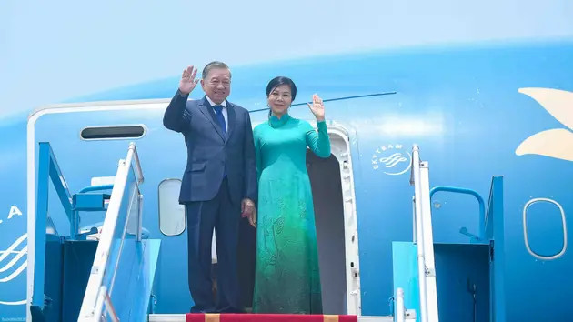 Tổng Bí thư Tô Lâm và Phu nhân rời Hà Nội, bắt đầu chuyến công tác đến Nga, Kazakhstan, Azerbaijan và Belarus.