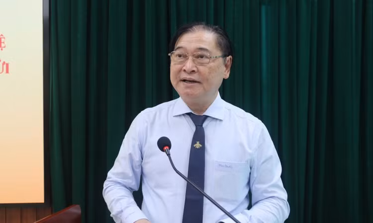 TSKH Phan Xuân Dũng, Chủ tịch Liên hiệp Các hội Khoa học và Kỹ thuật Việt Nam. Ảnh: Mai Loan.