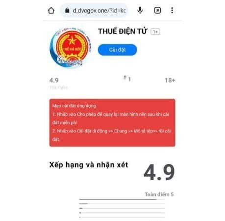 Đối tượng hướng dẫn nạn nhân tải ứng dụng “Thuế điện tử” giả mạo để lừa đảo