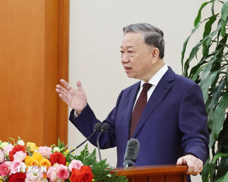 Tổng Bí thư Tô Lâm phát biểu tại hội nghị (Ảnh: TTXVN)