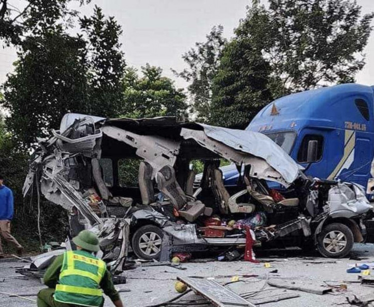 Hiện trường vụ tai nạn.