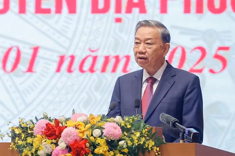 Tổng Bí thư Tô Lâm phát biểu chỉ đạo tại Hội nghị - Ảnh: VGP/Nhật Bắc