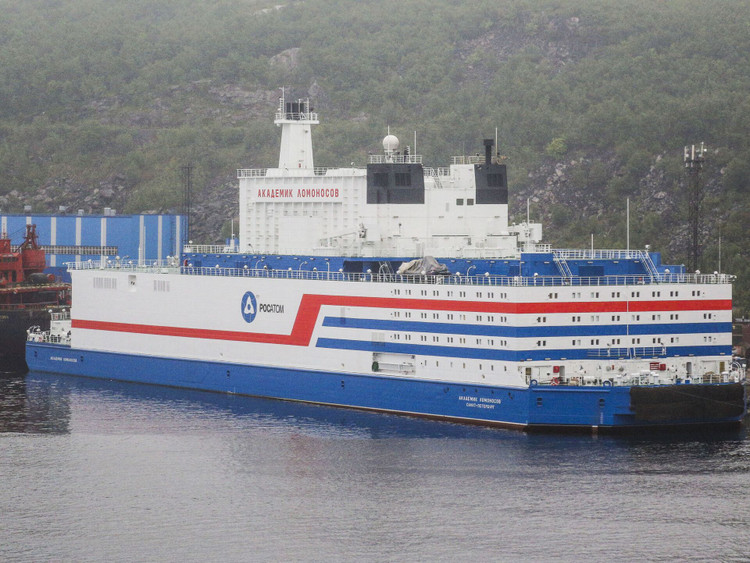 Nhà máy điện hạt nhân nổi Akademik Lomonosov của Nga. Ảnh: Sputnik News.