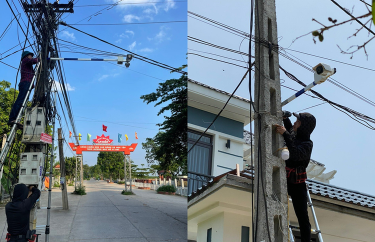Hệ thống camera góp phần bảo vệ an ninh thôn xóm.