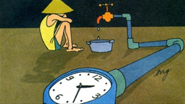 Trắng đêm chờ có nước tại chung cư ở Hà Nội.