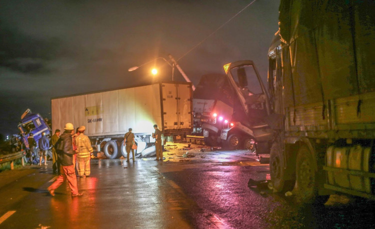 Hiện trường vụ tai nạn.