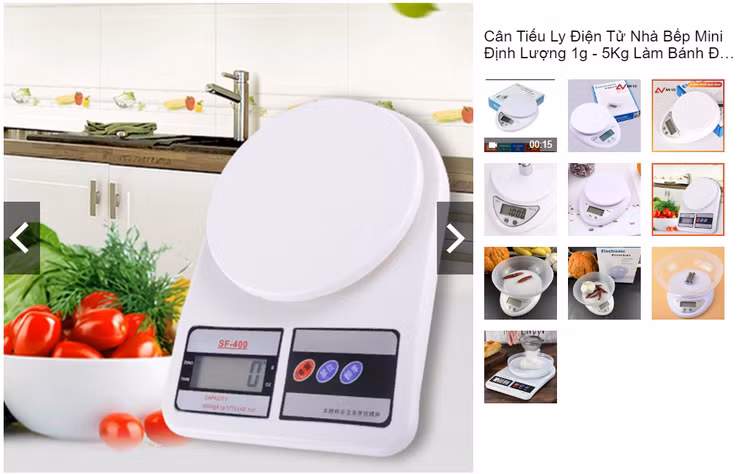 Cân tiểu ly dùng cho nhà bếp hàng loại 1, giá 43.000 đồng đang rao bán trên Shopee.