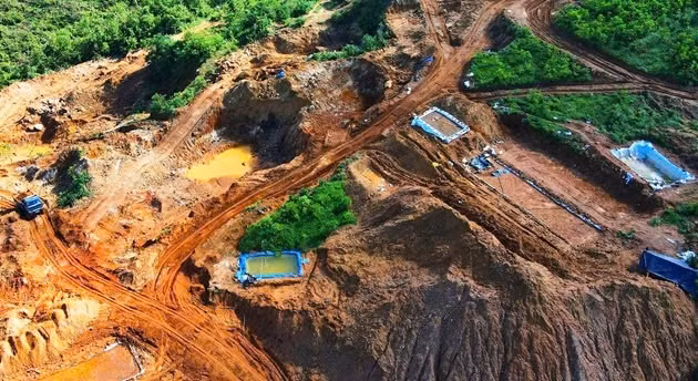 Quảng Nam: Truy quét tụ điểm khai thác vàng trái phép. Ảnh Báo Thanh Tra